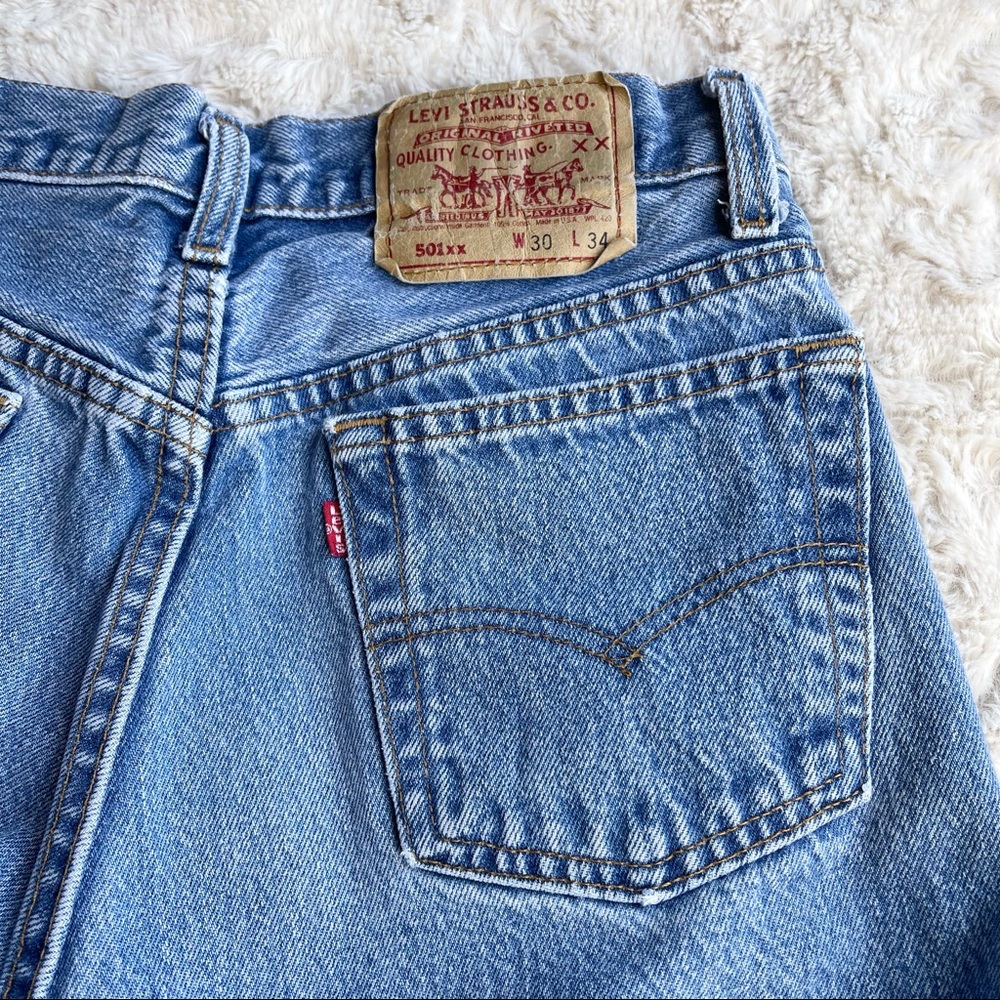 RARE tiny vintage Levi’s 501 stonewashed jeans 26 - Picture 12 of 17